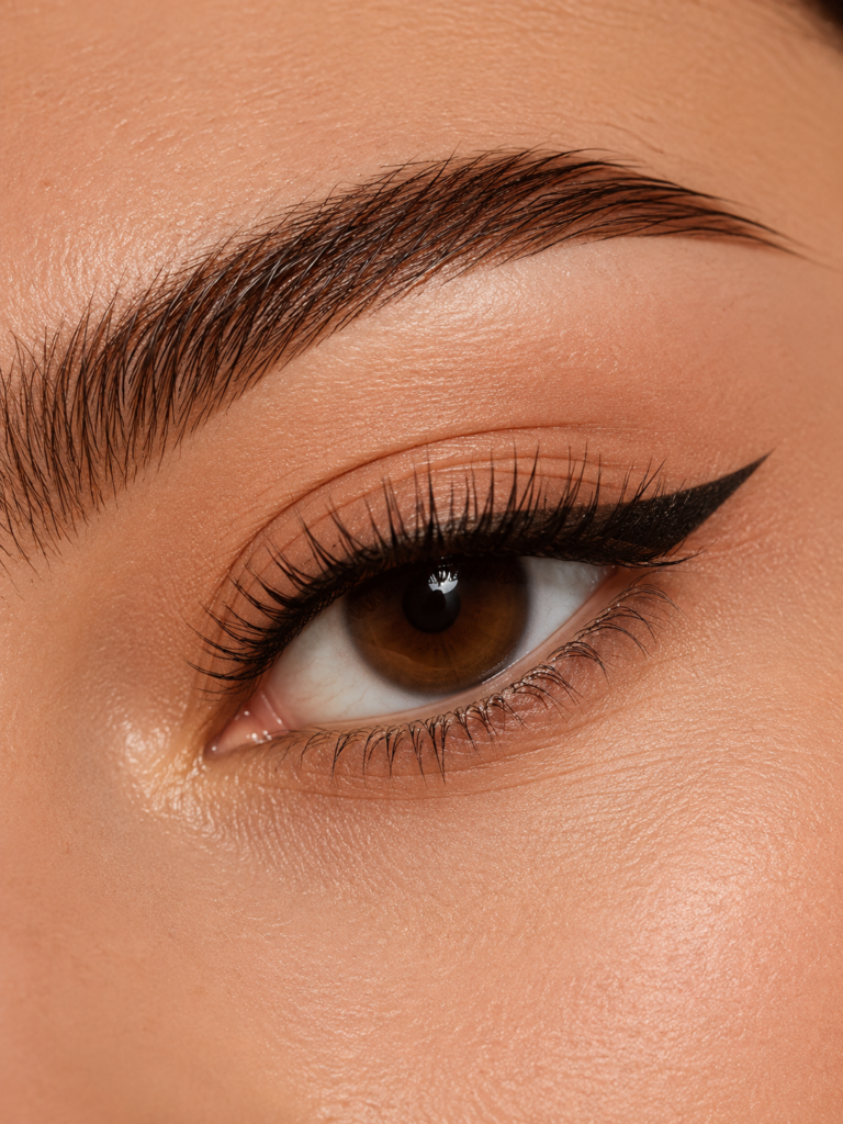 classic wing eyeliner makeup look
