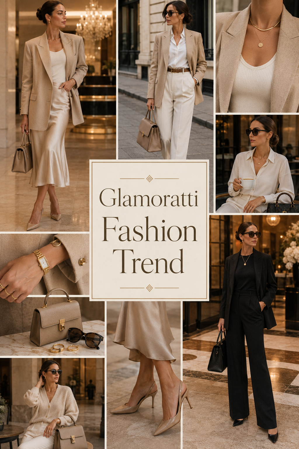 Glamoratti fashion trend with bold elegant expensive-looking outfits