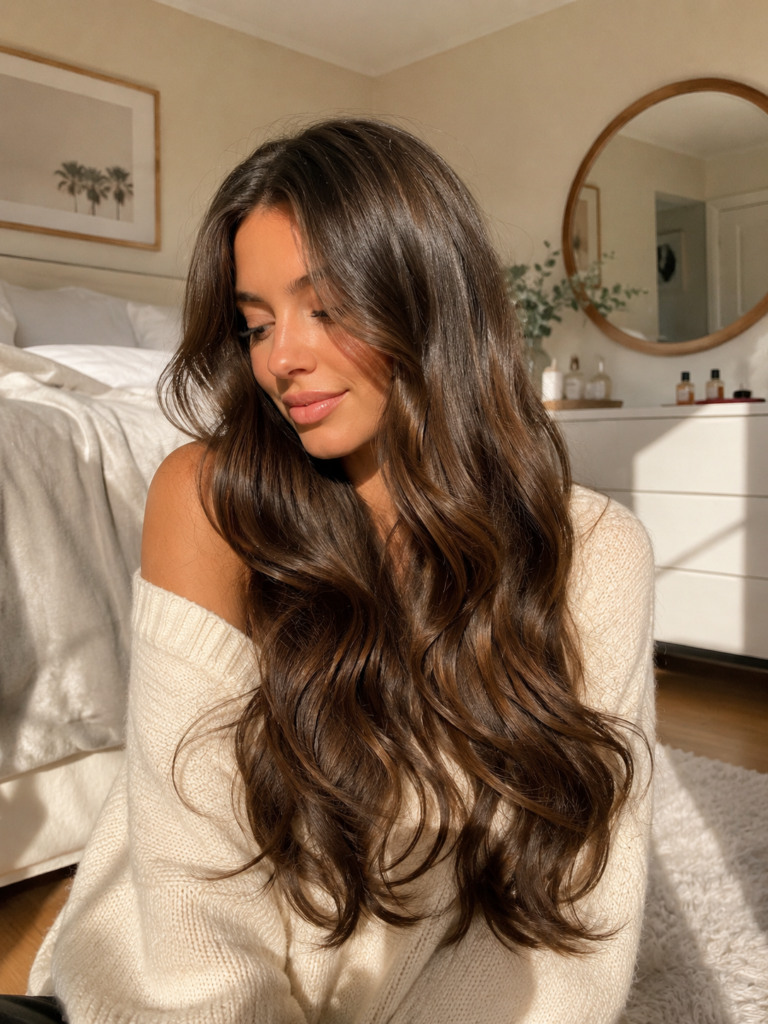 long soft glossy wavy hair inspiration for girls