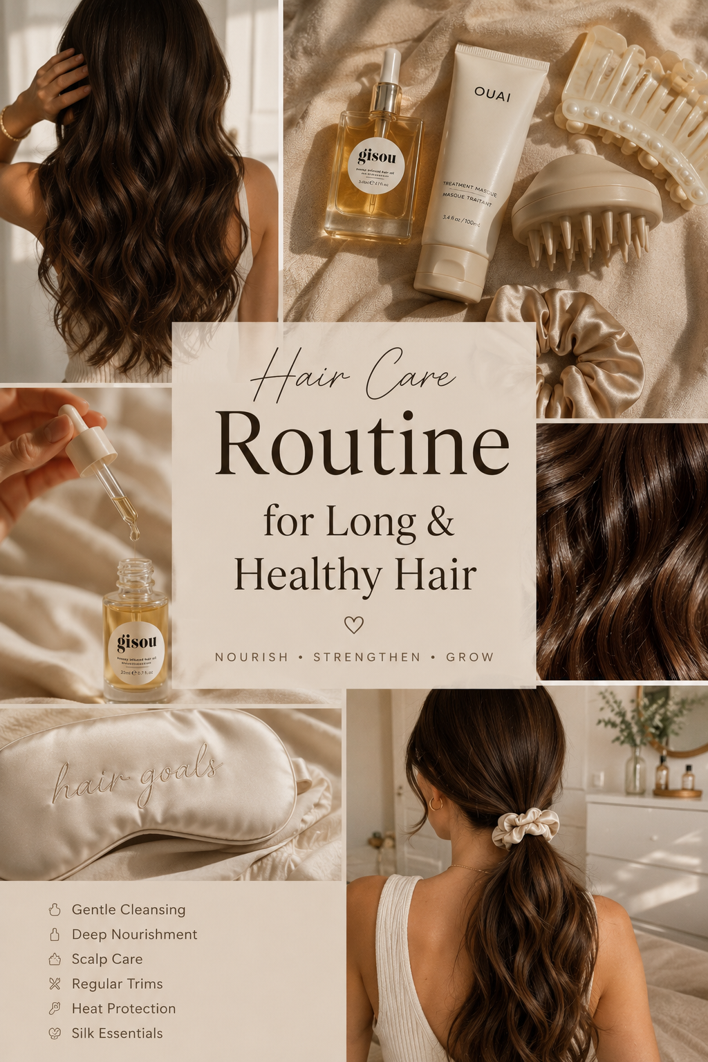 hair care routine for long healthy shiny hair inspiration