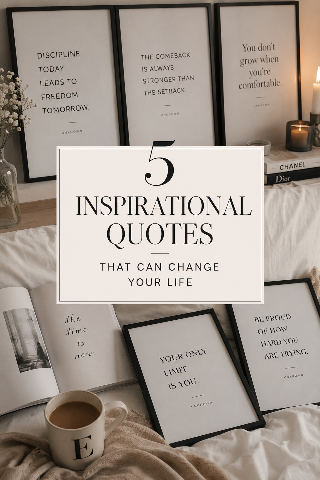 inspirational life quotes and motivational wall art aesthetic