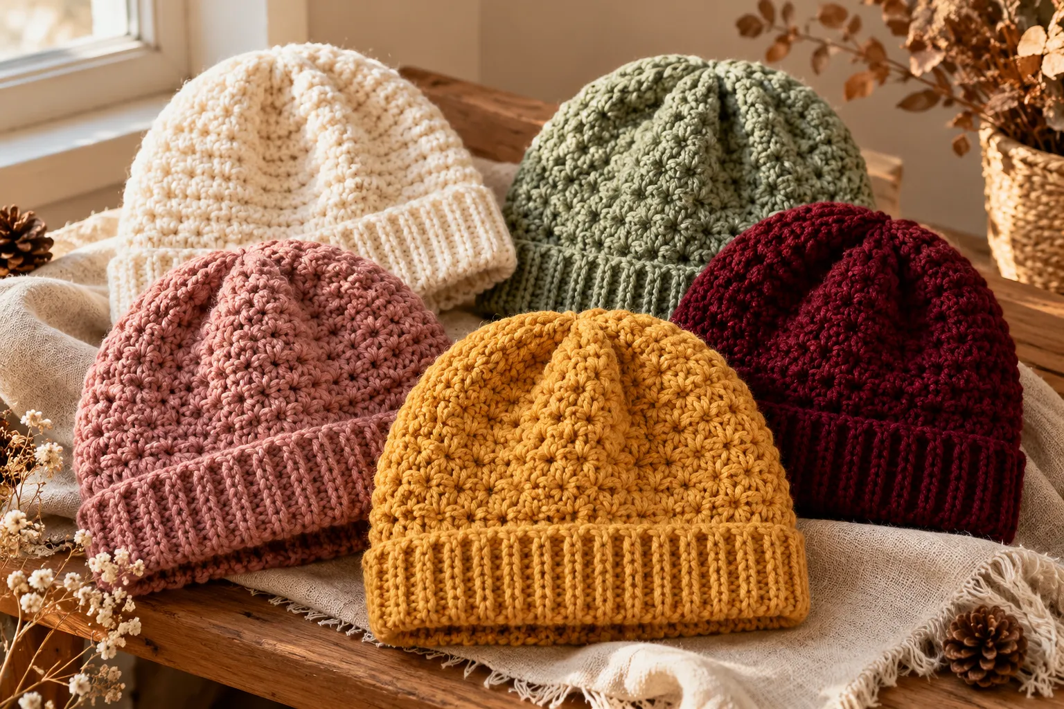 Easy crochet beanie free pattern